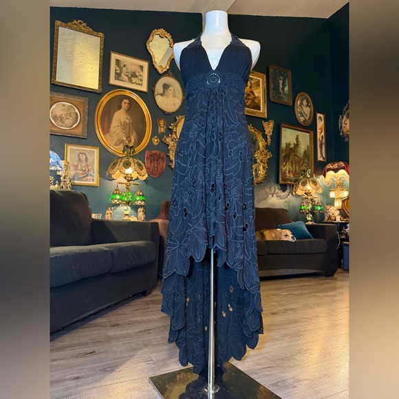 Sky Dresses & Skirts - SKY Black Lace Halter High-Low Dress – Medium – Boho Witchy Y2K Vibes
